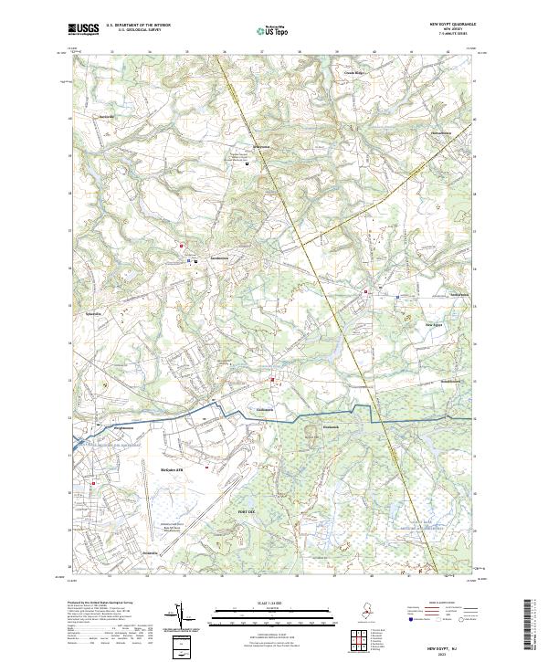 New Egypt topographic map thumbnail