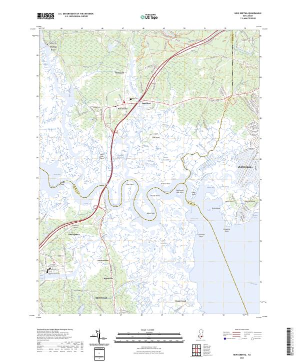 New Gretna topographic map thumbnail