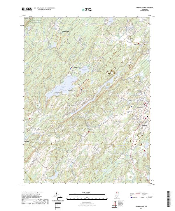 Newton West topographic map thumbnail