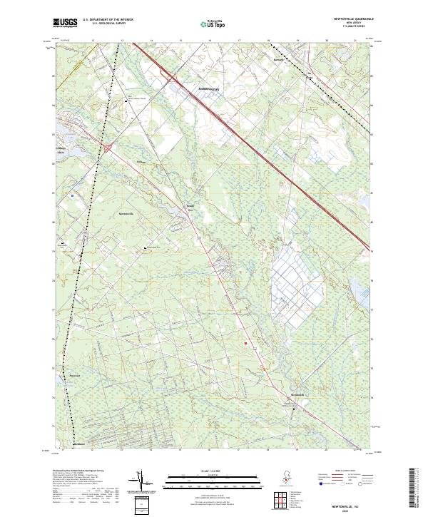 Newtonville topographic map thumbnail