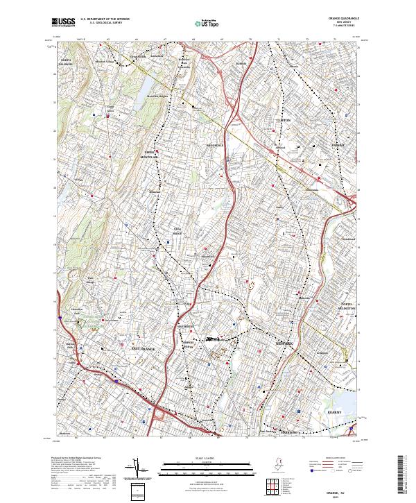 Orange topographic map thumbnail