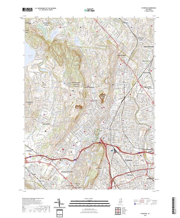 Paterson topographic map thumbnail