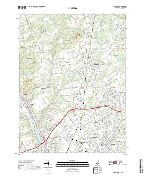 Pennington topographic map thumbnail