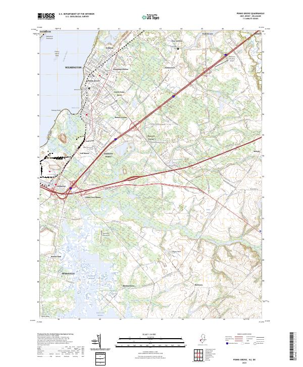 Penns Grove topographic map thumbnail
