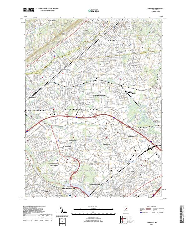 Plainfield topographic map thumbnail