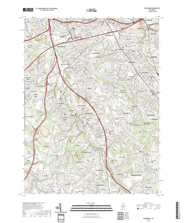 Runnemede topographic map thumbnail