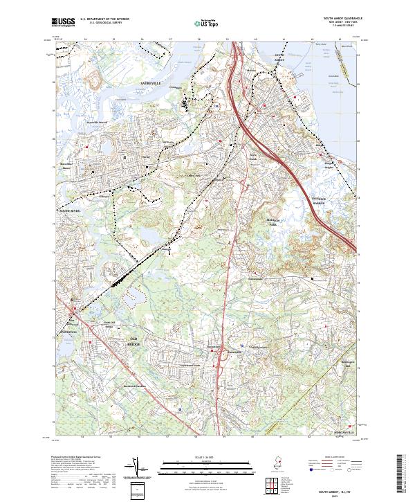 South Amboy topographic map thumbnail