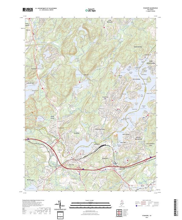 Stanhope topographic map thumbnail