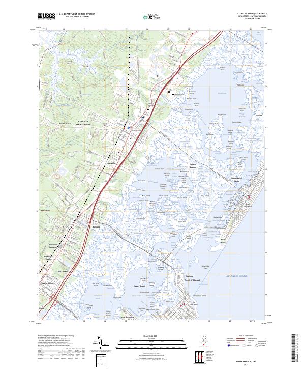 Stone Harbor topographic map thumbnail