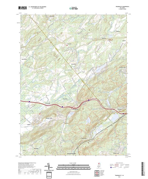 Tranquility topographic map thumbnail