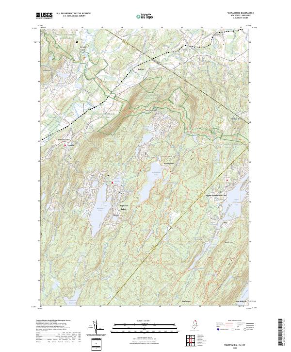 Wawayanda topographic map thumbnail