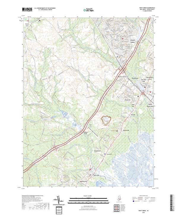 West Creek topographic map thumbnail