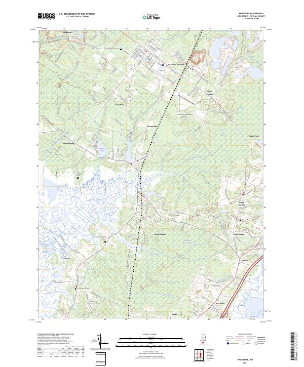 Woodbine topographic map thumbnail