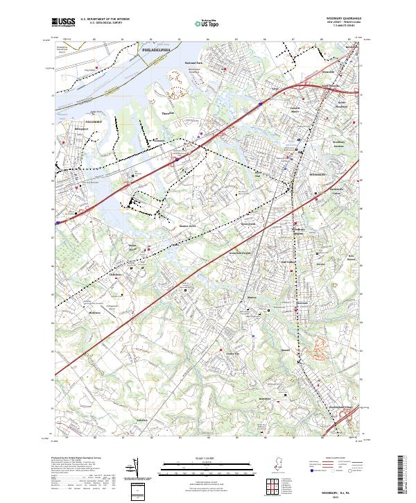 Woodbury topographic map thumbnail