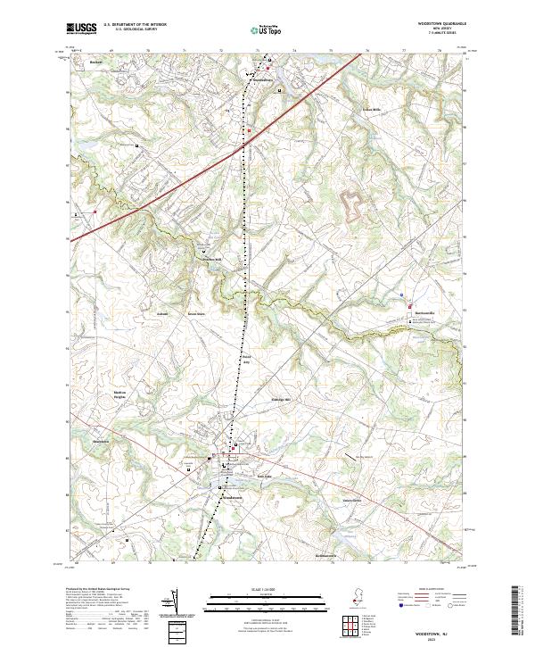 Woodstown topographic map thumbnail