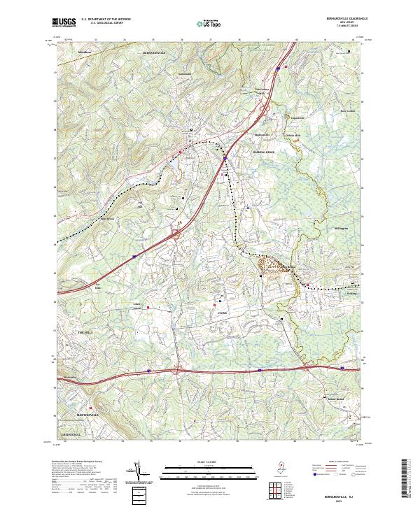 Bernardsville topographic map thumbnail