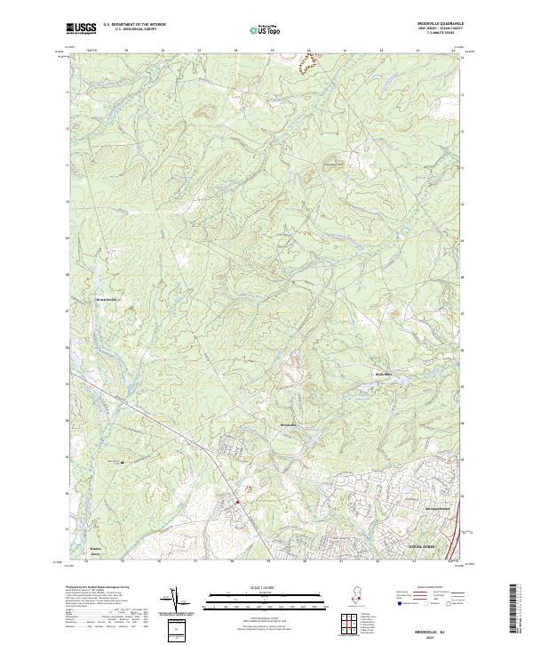 Brookville topographic map thumbnail