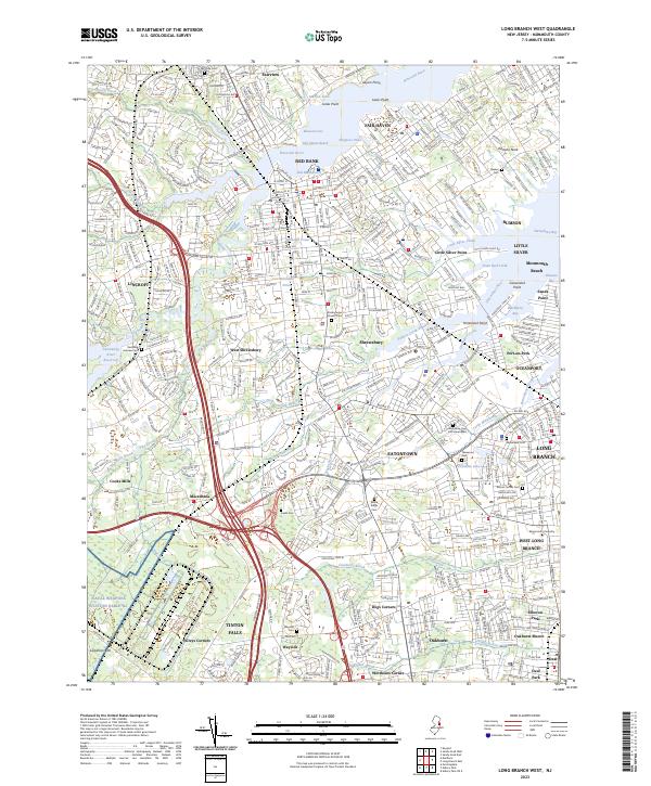 Long Branch West topographic map thumbnail