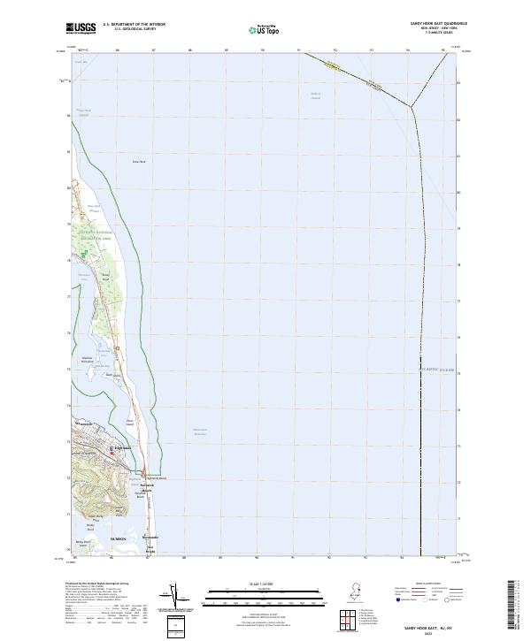 Sandy Hook East topographic map thumbnail
