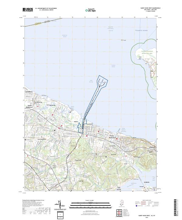 Sandy Hook West topographic map thumbnail