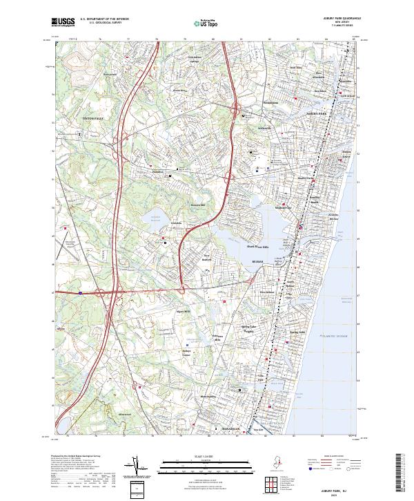 Asbury Park topographic map thumbnail