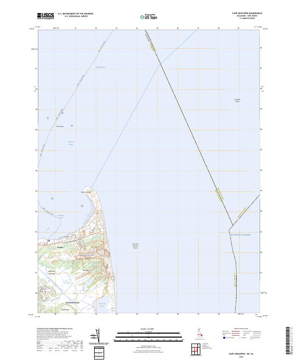 Cape Henlopen topographic map thumbnail