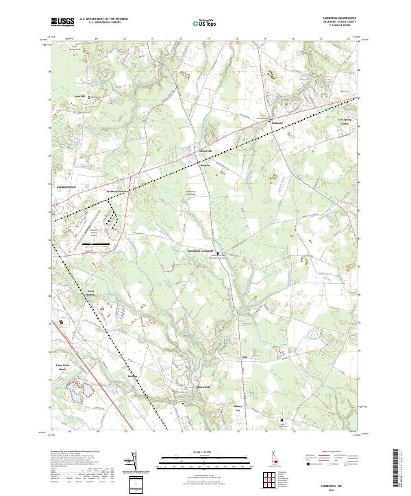 Harbeson topographic map thumbnail