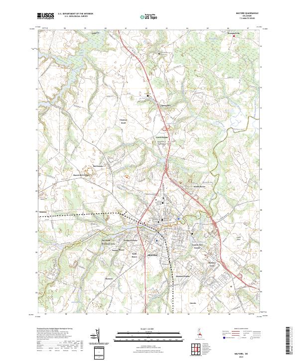Milford topographic map thumbnail