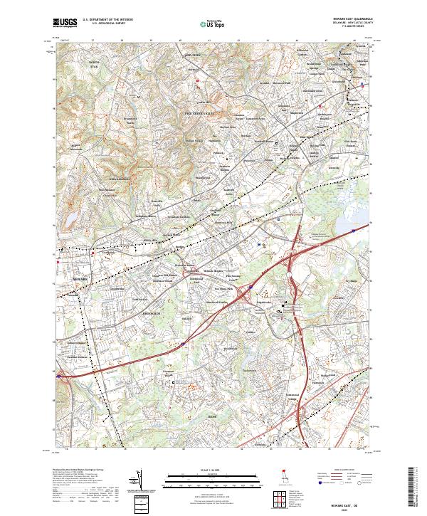 Newark East topographic map thumbnail