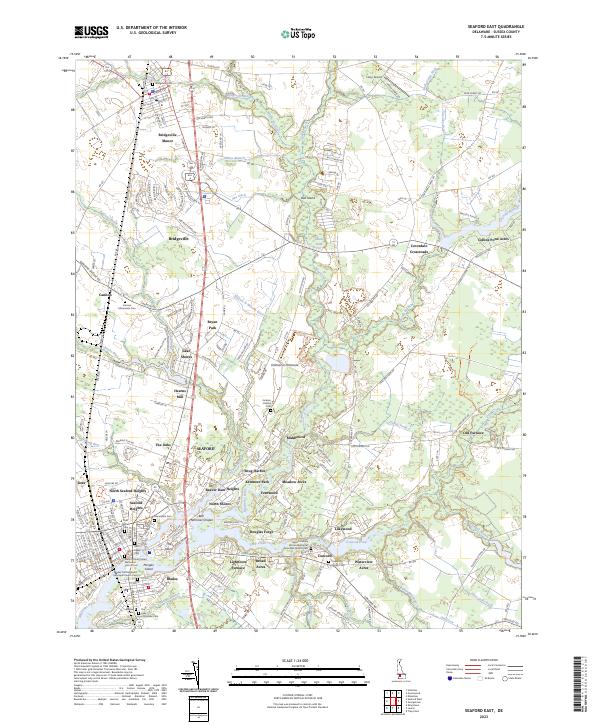 Seaford East topographic map thumbnail
