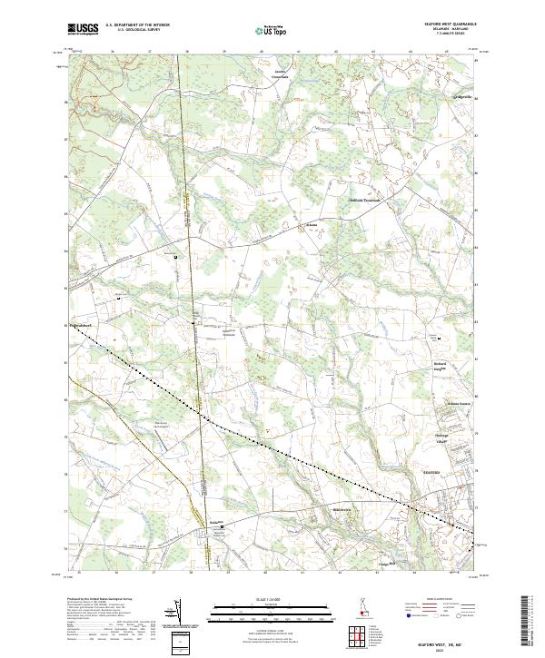 Seaford West topographic map thumbnail