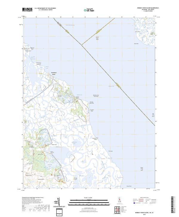 Bombay Hook Island topographic map thumbnail