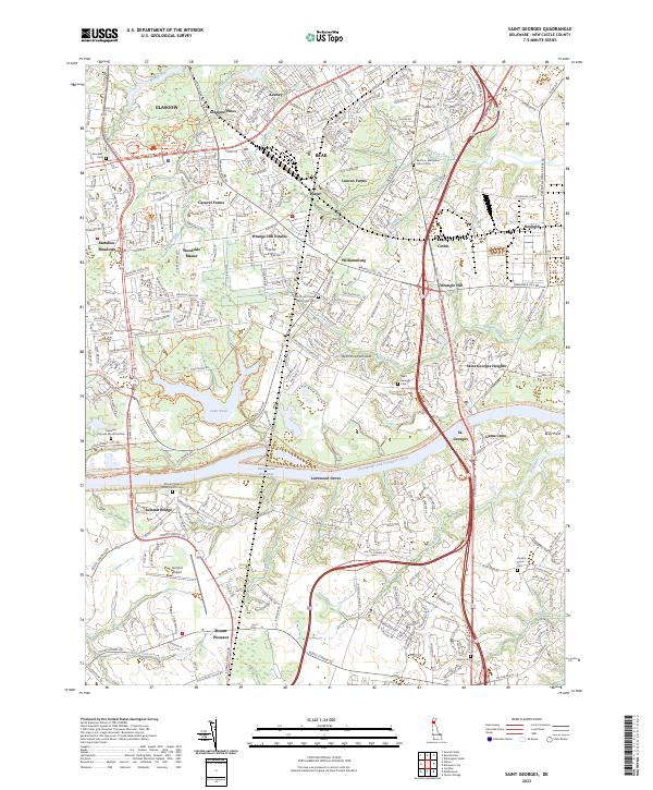 Saint Georges topographic map thumbnail