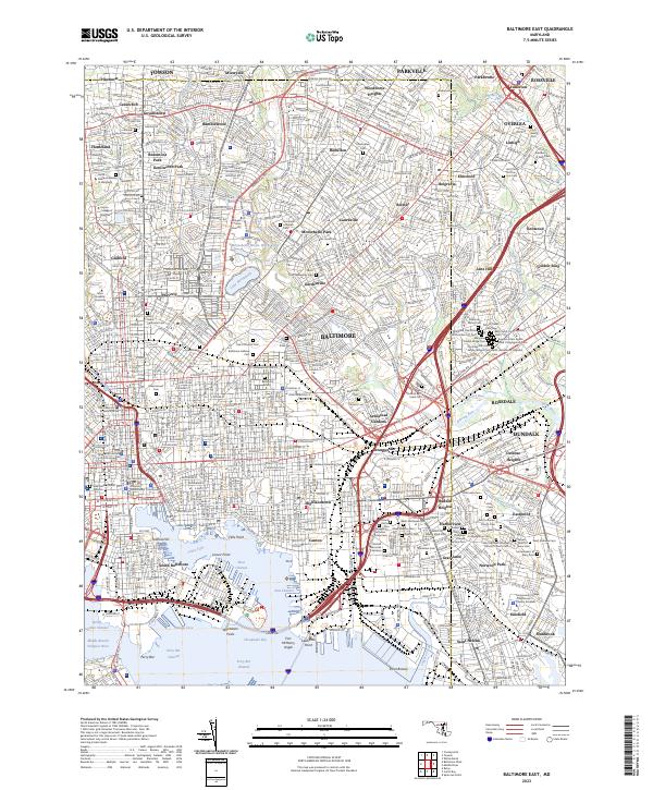 Baltimore East topographic map thumbnail