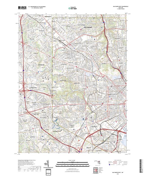 Baltimore West topographic map thumbnail