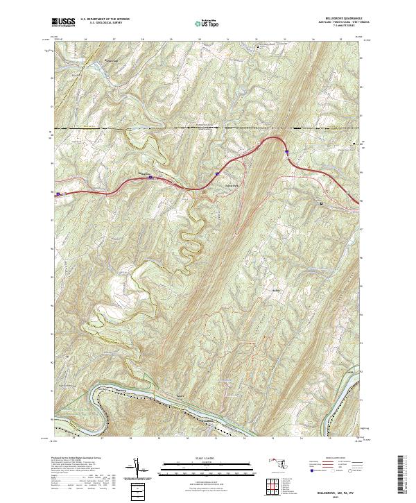 Bellegrove topographic map thumbnail