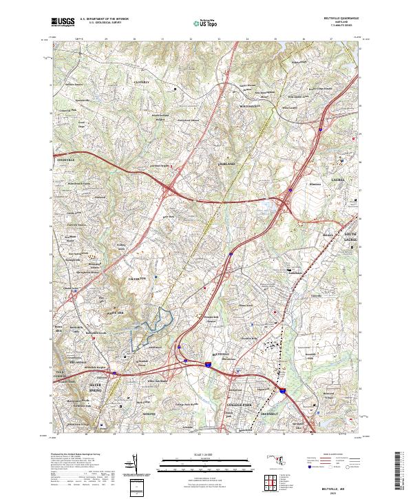 Beltsville topographic map thumbnail