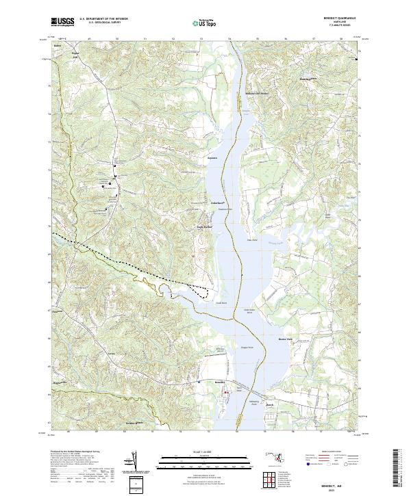 Benedict topographic map thumbnail