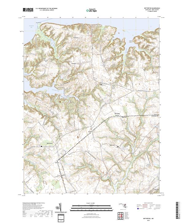 Betterton topographic map thumbnail