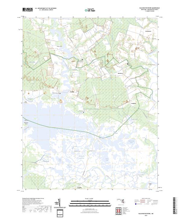 Blackwater River topographic map thumbnail