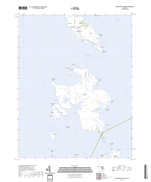 Bloodsworth Island topographic map thumbnail