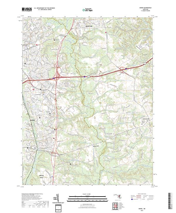 Bowie topographic map thumbnail