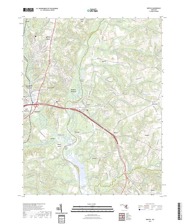 Bristol topographic map thumbnail
