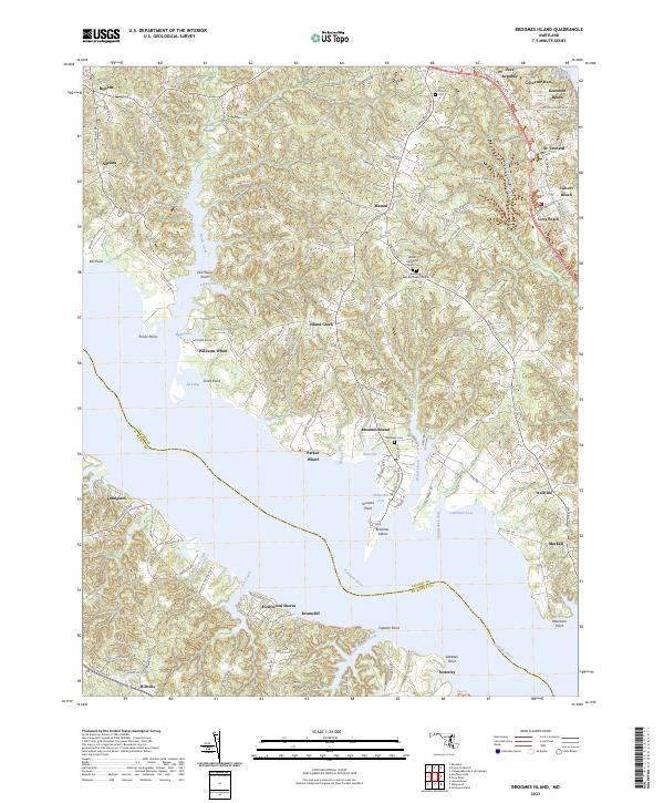 Broomes Island topographic map thumbnail