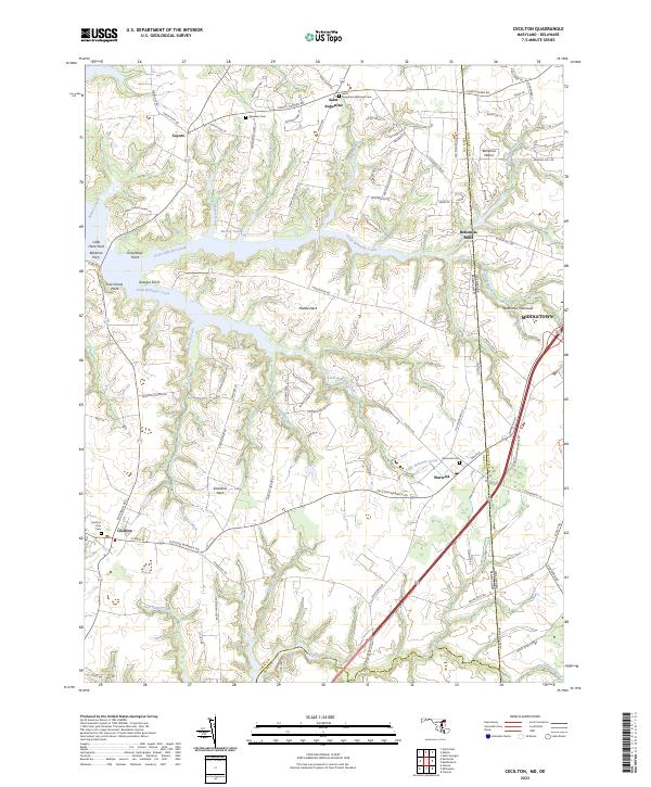 Cecilton topographic map thumbnail