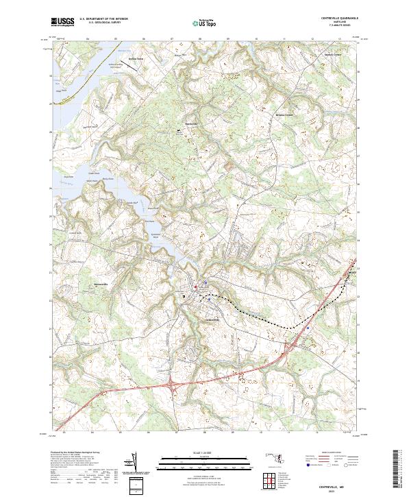 Centreville topographic map thumbnail