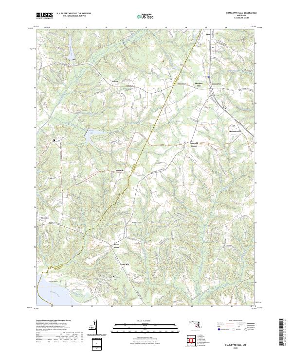 Charlotte Hall topographic map thumbnail