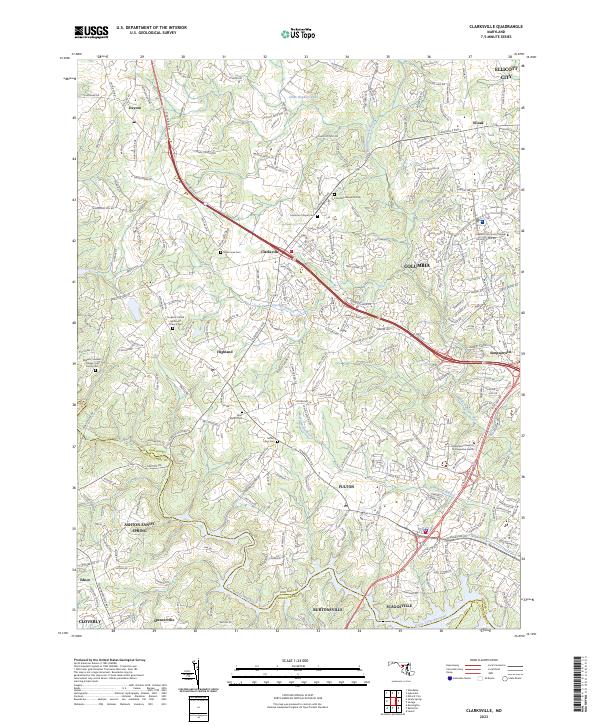 Clarksville topographic map thumbnail