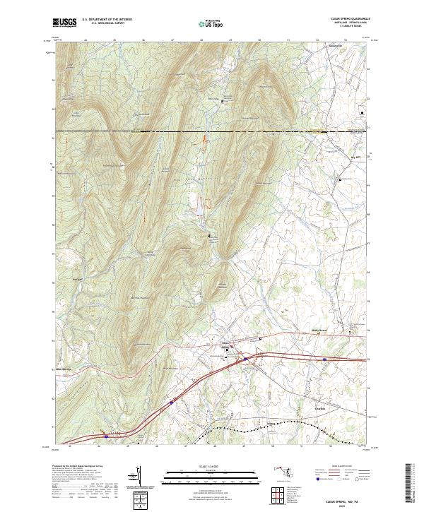 Clear Spring topographic map thumbnail