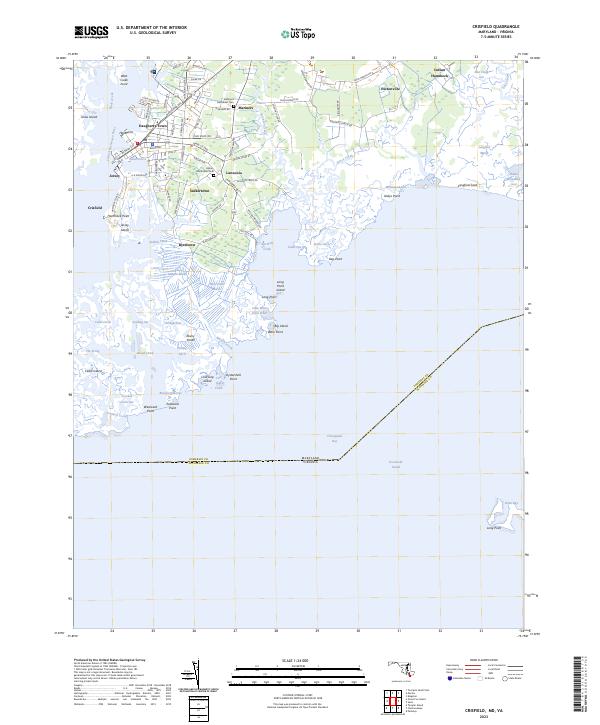 Crisfield topographic map thumbnail